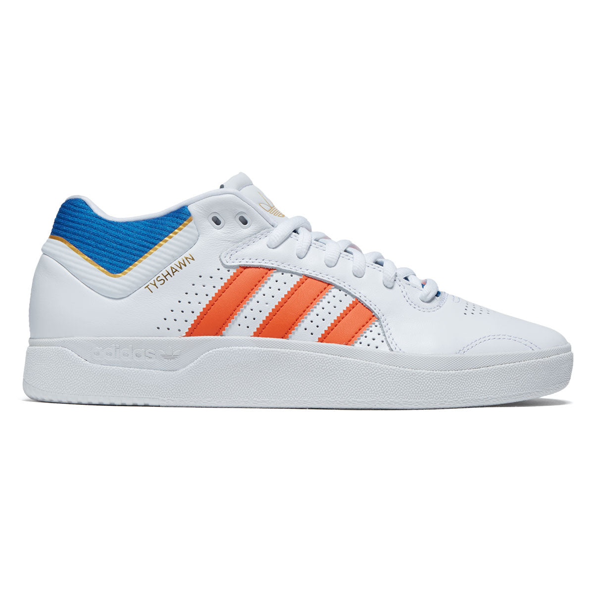 Adidas Tyshawn Shoes - Ftwr White/Orange/Bluebird image 1