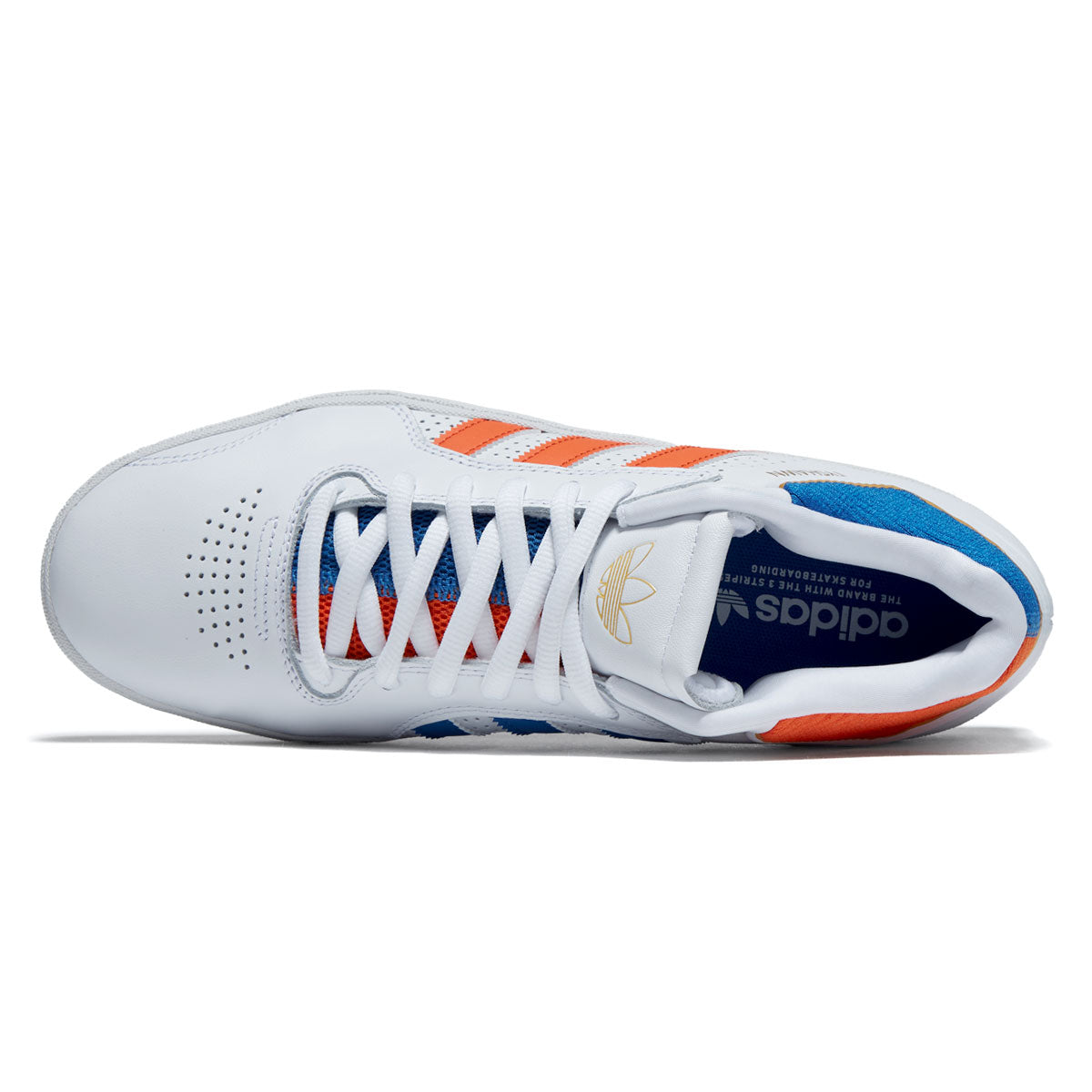 Adidas Tyshawn Shoes - Ftwr White/Orange/Bluebird image 3