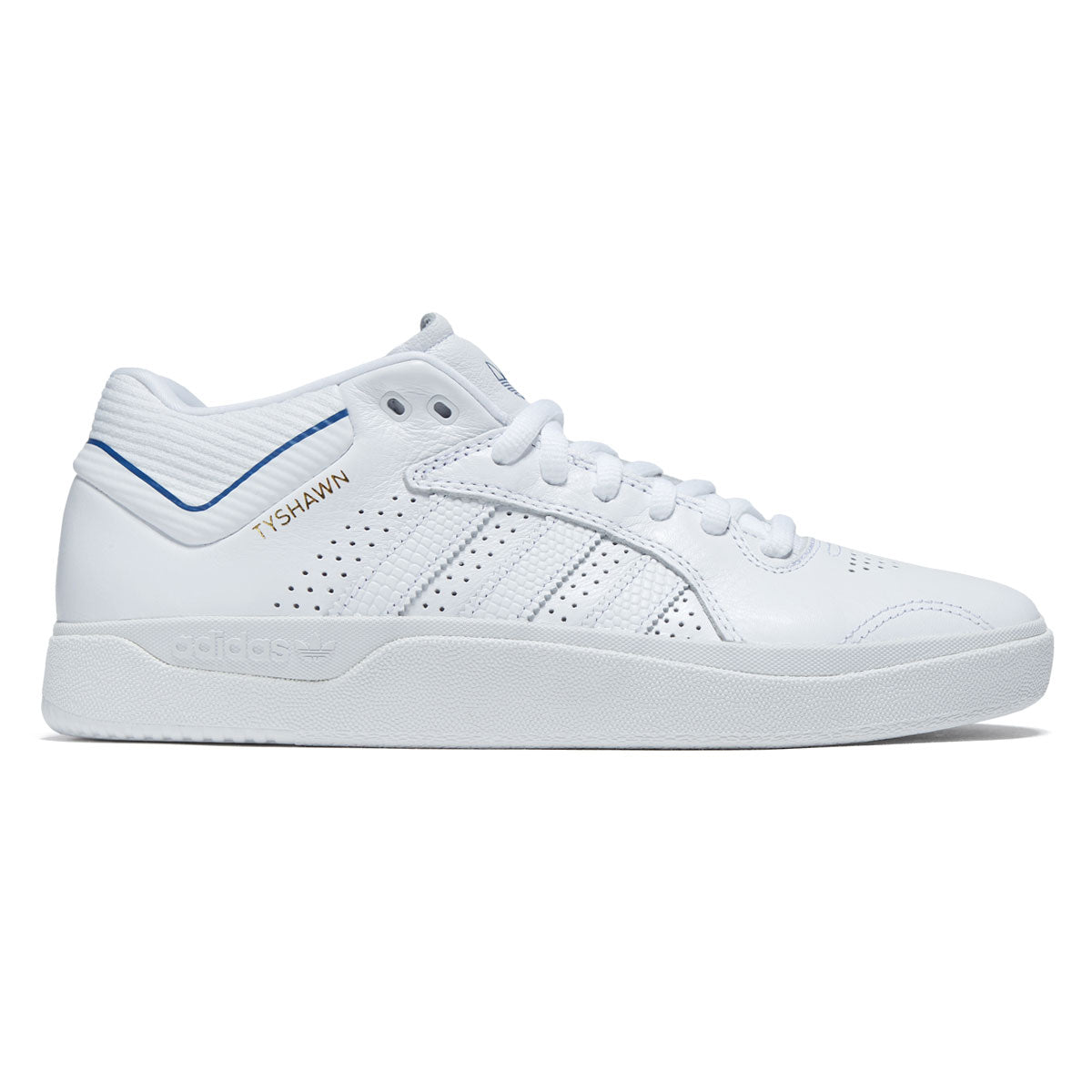Adidas Tyshawn Shoes - Ftwr White/Blue Bird/Gold Metallic image 1