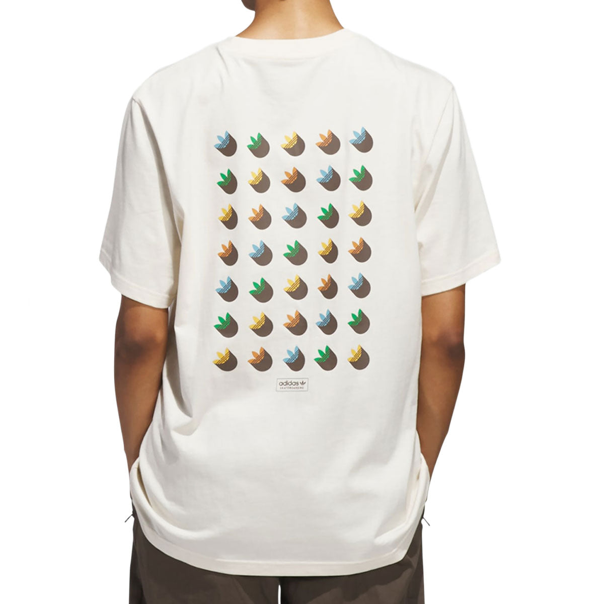 Adidas Skate Tr Shd T-Shirt - Wonder White/Rust Orange image 4