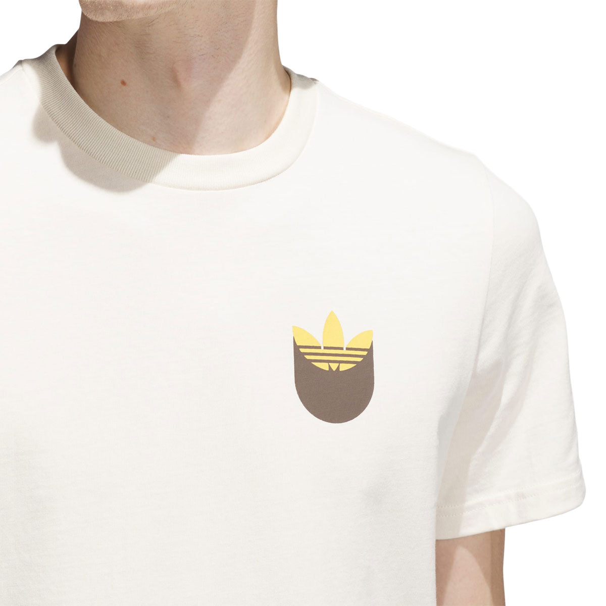 Adidas Skate Tr Shd T-Shirt - Wonder White/Rust Orange image 5