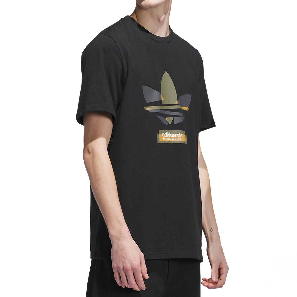 Adidas Skate Trefoilf T-Shirt - Black/Olive Strata image 2