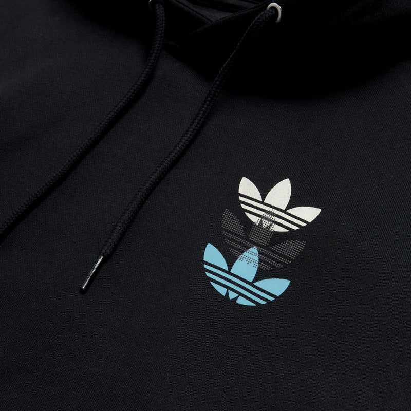 Adidas Triple Trefoil Hoodie - Black/Preloved Blue