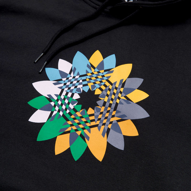 Adidas Pinwheel Trefoil Hoodie - Black/Crew Yellow