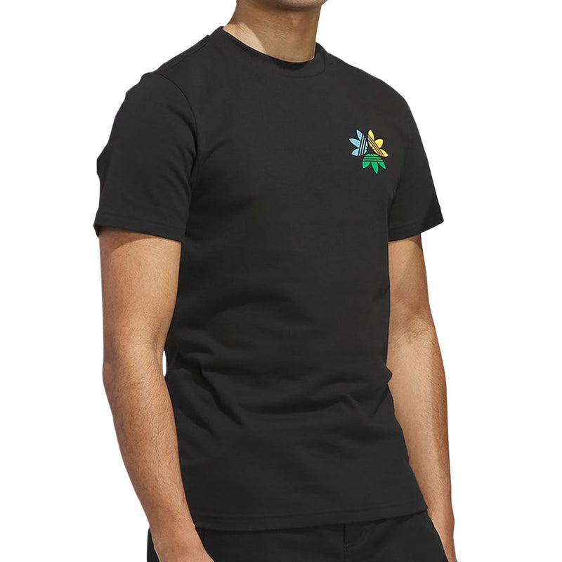 Adidas Pinwheel Trefoil T-Shirt - Black/Crew Yellow