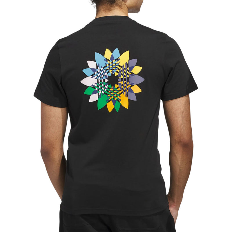 Adidas Pinwheel Trefoil T-Shirt - Black/Crew Yellow