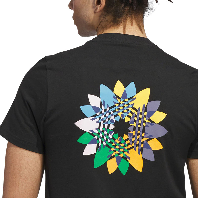 Adidas Pinwheel Trefoil T-Shirt - Black/Crew Yellow