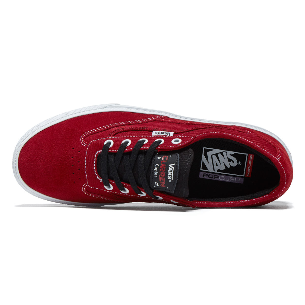 Vans Skate Curren Caples Shoes - Red/White image 3