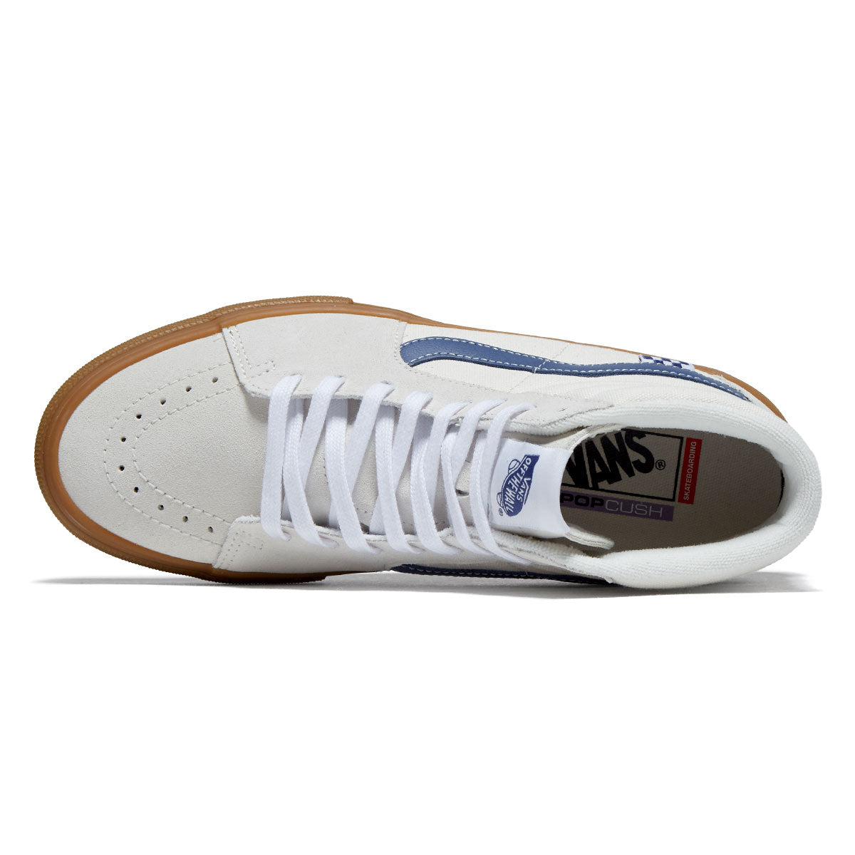 Vans Skate Sk8-hi Shoes - Marshmallow/Blue/Gum image 3