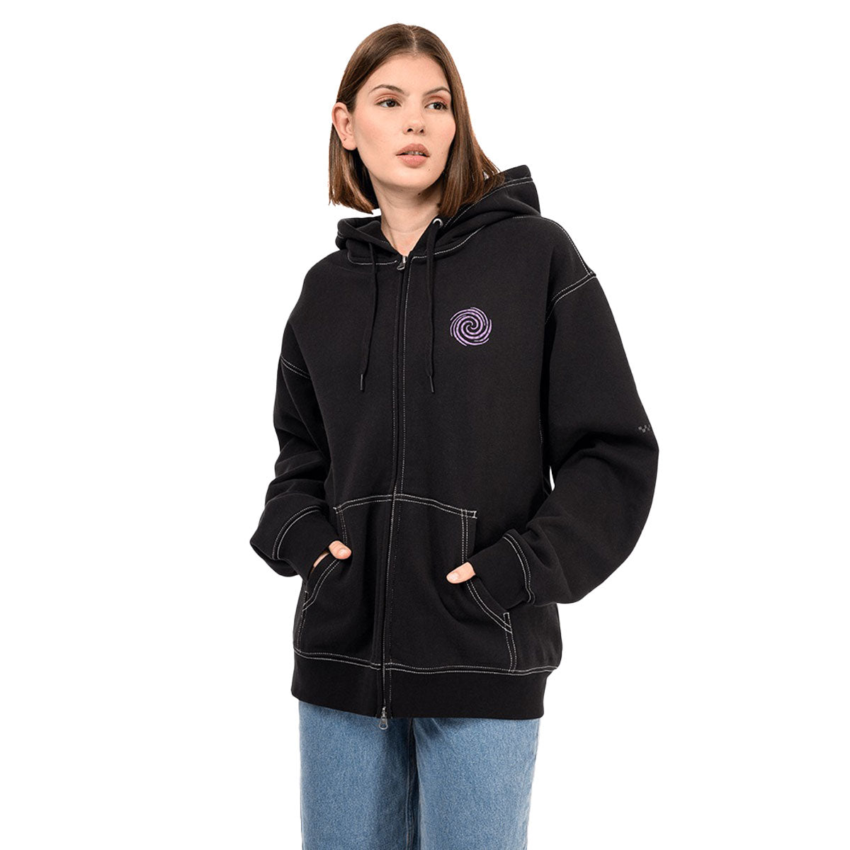 Vans Skate Swirl Zip Hoodie - Black image 6
