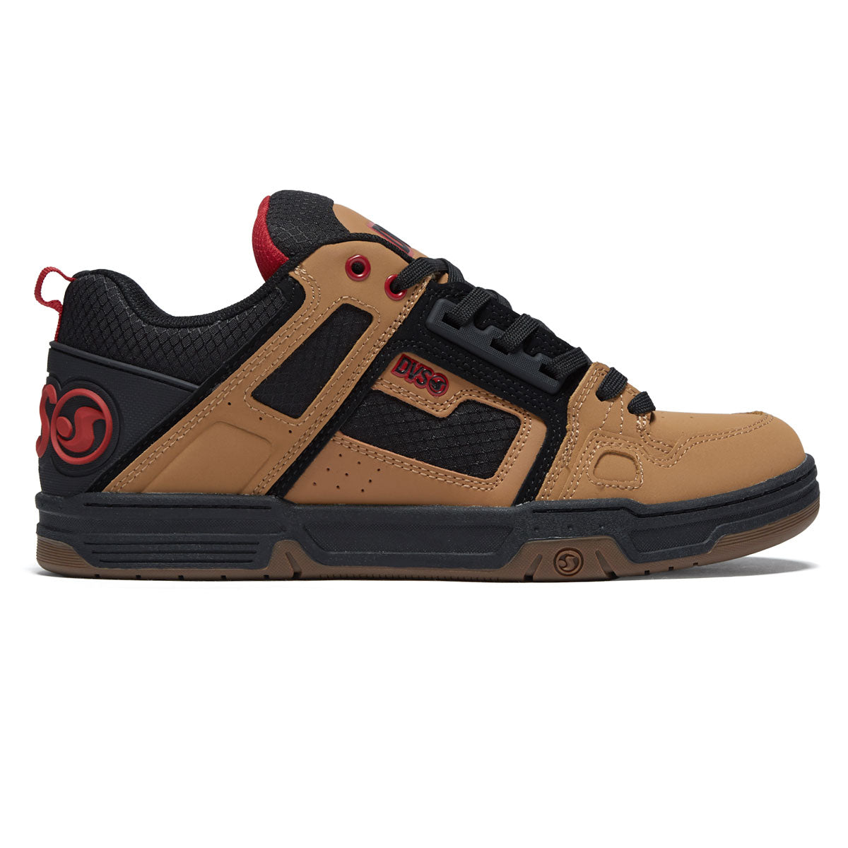 DVS Comanche Shoes - Tan/Black/Red Nubuck image 1