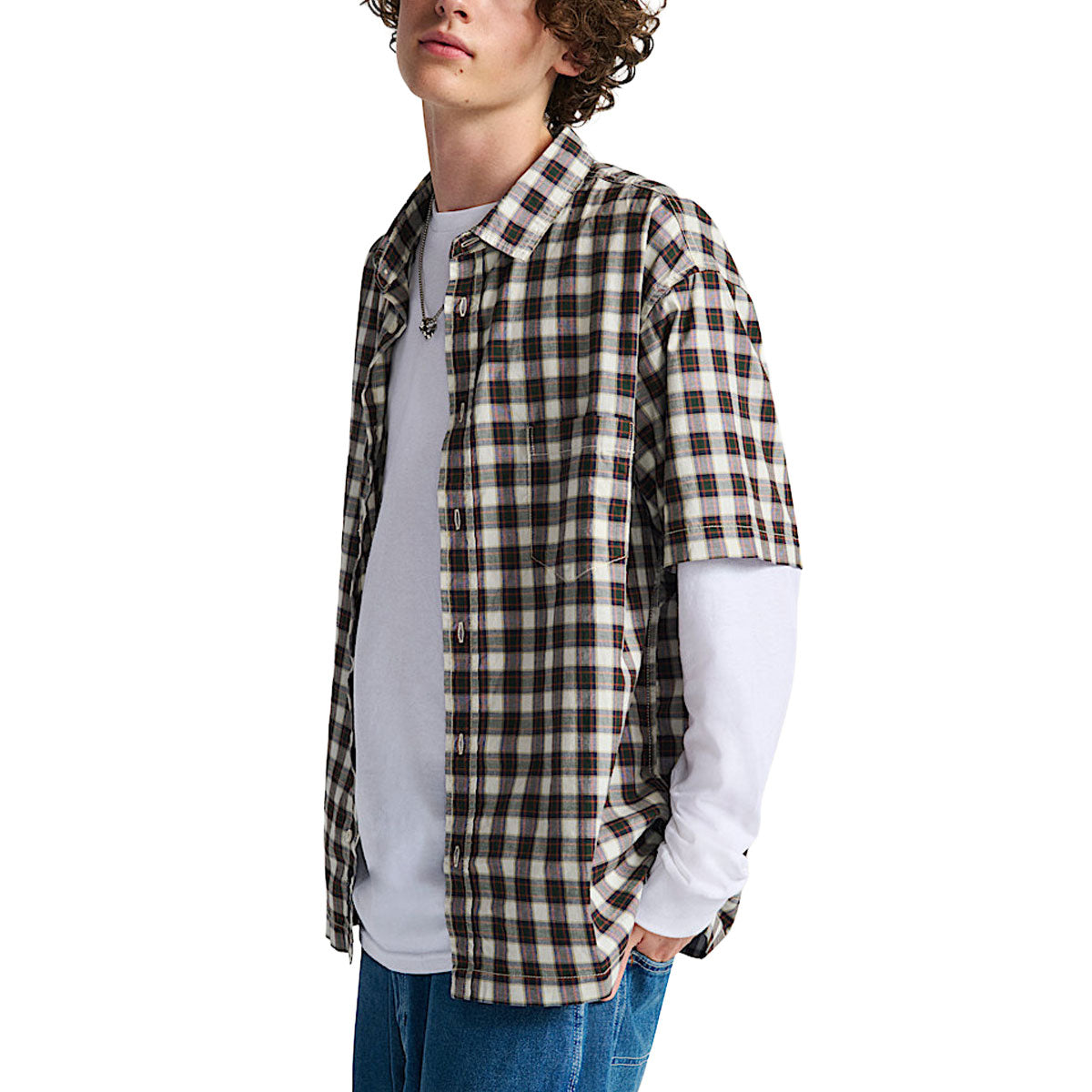 Vans Monte Plaid Shirt - Egret image 2