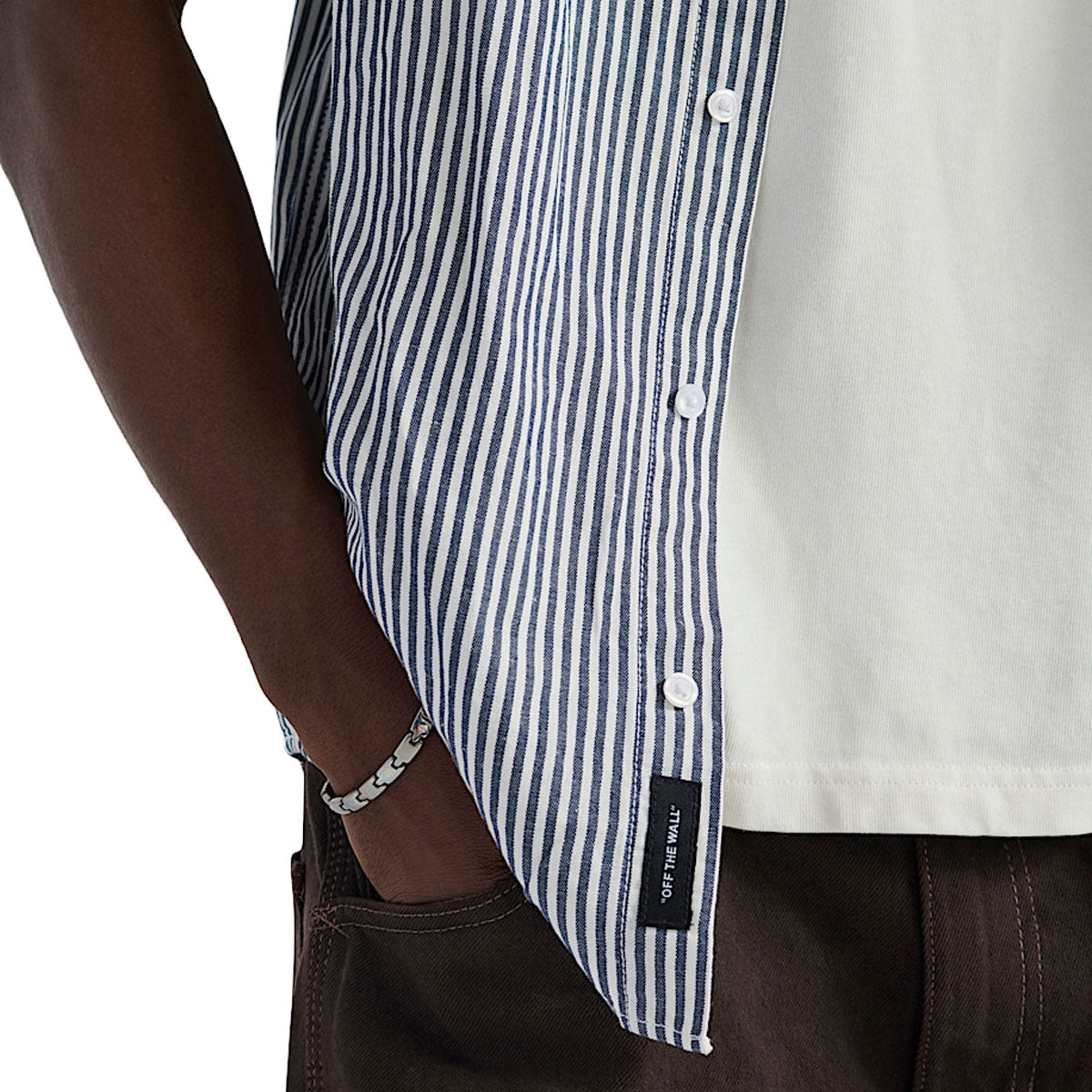Vans Lawson Stripe Shirt - White/Dress Blues image 4