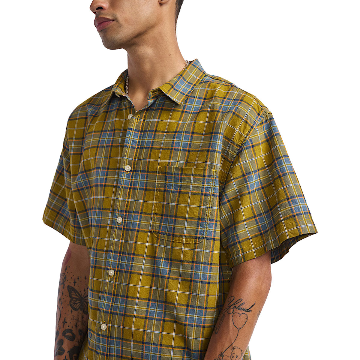 Vans Lawson Plaid Shirt - Burnt Gold/Stormy Weather image 3