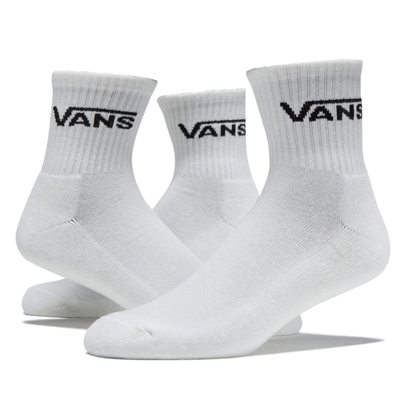 Vans Classic Half Crew 3 Pack Of Socks - White