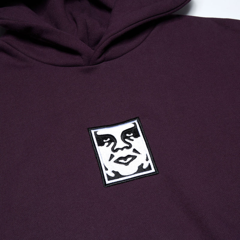 Obey Icon Extra Heavy II Hoodie - Plum Perfect