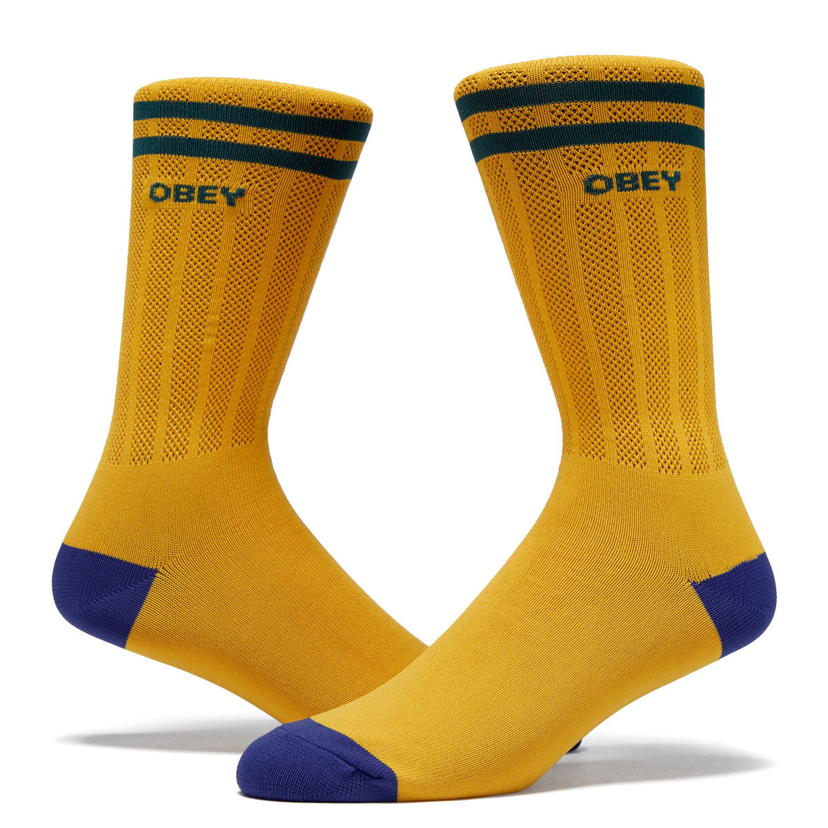 Obey Soccer Socks - Gold/Green image 2