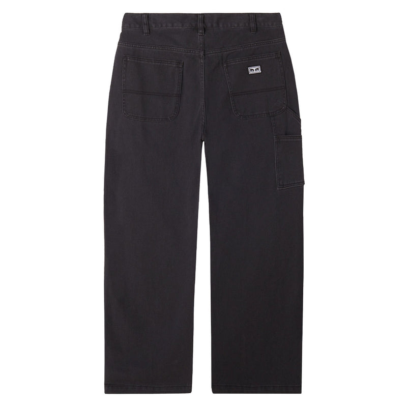 Obey Hardwork Carpenter Pants - Black Faded Wash