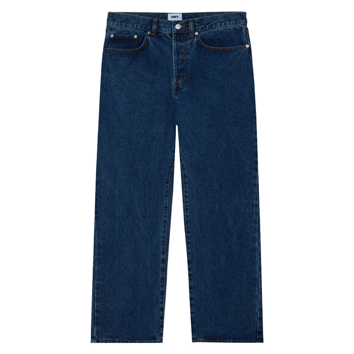 Obey Classic Baggy Denim Jeans - Stone Wash Indigo image 1