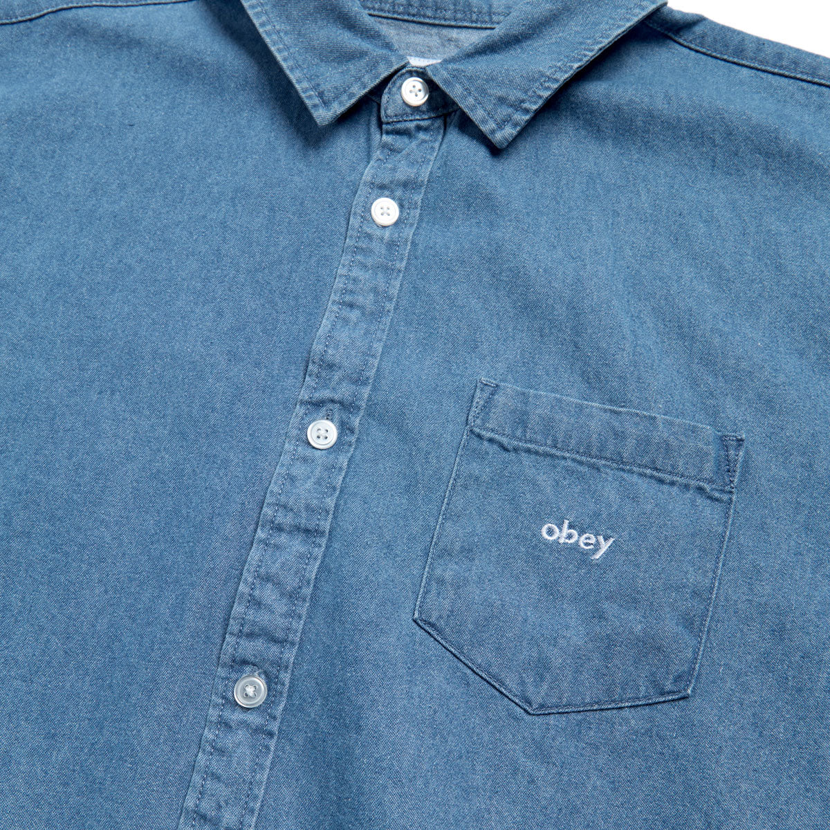 Obey Bigwig Denim Shirt - Light Indigo image 3