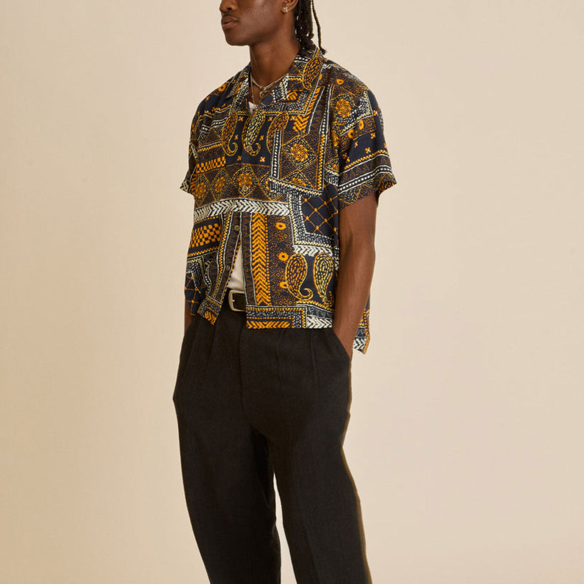 Obey Archie Woven Shirt - Navy Multi image 2