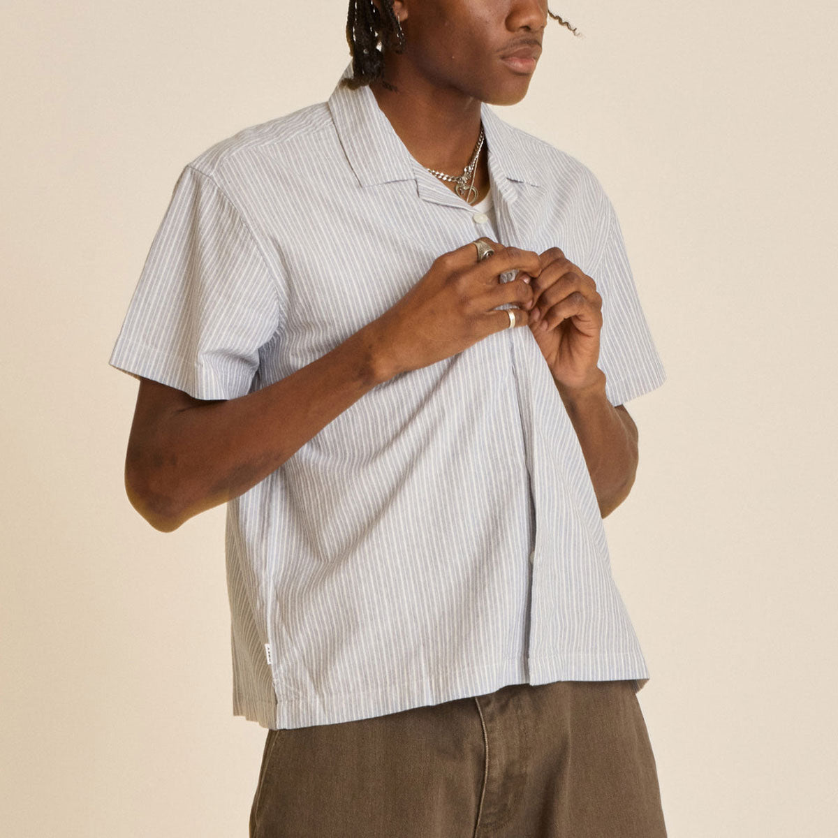 Obey Reducer Woven Shirt - Blue Fog Multi image 3