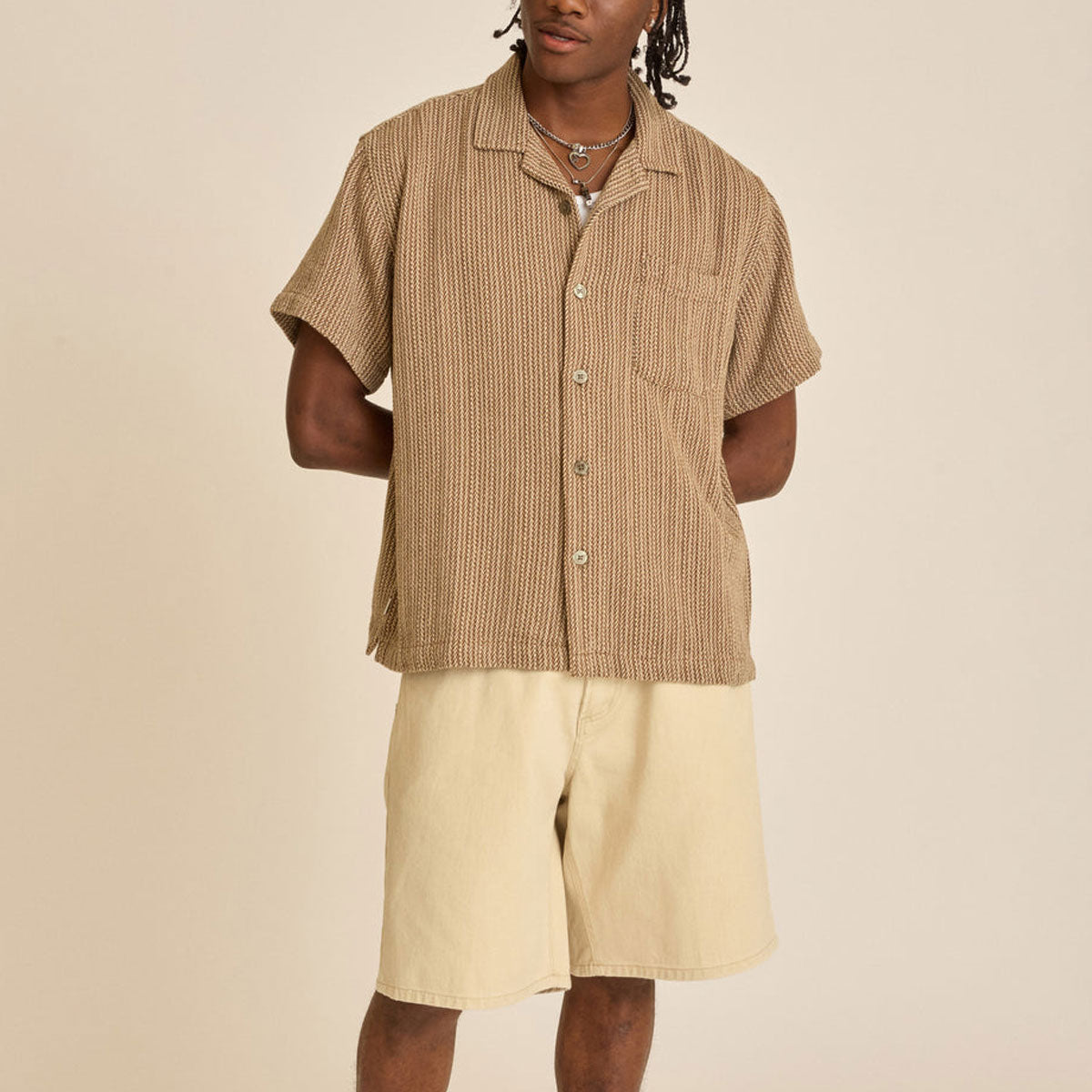 Obey Horace Woven Shirt - Unbleached Multi image 2