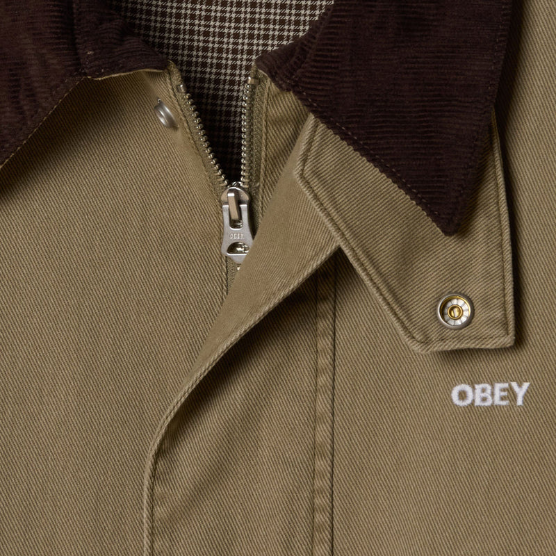 Obey Caden Work Jacket - Mermaid Faded Wash