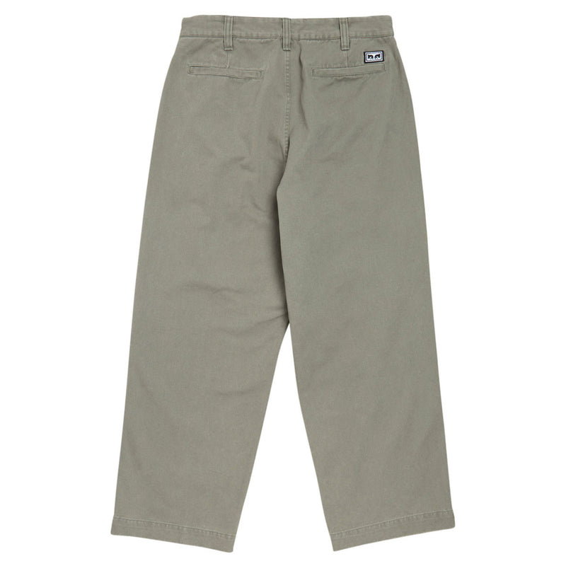 Obey Bigwig Giant Chino Pants - Smokey Olive Faded Wash