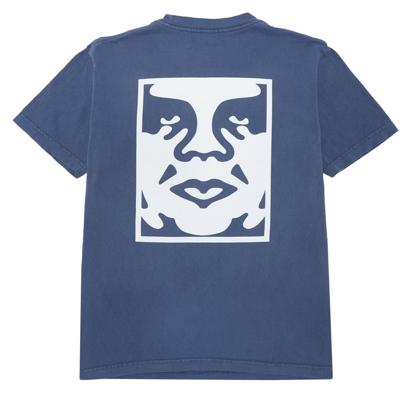 Obey Bold Icon Face T-Shirt - Pigment Dark Denim