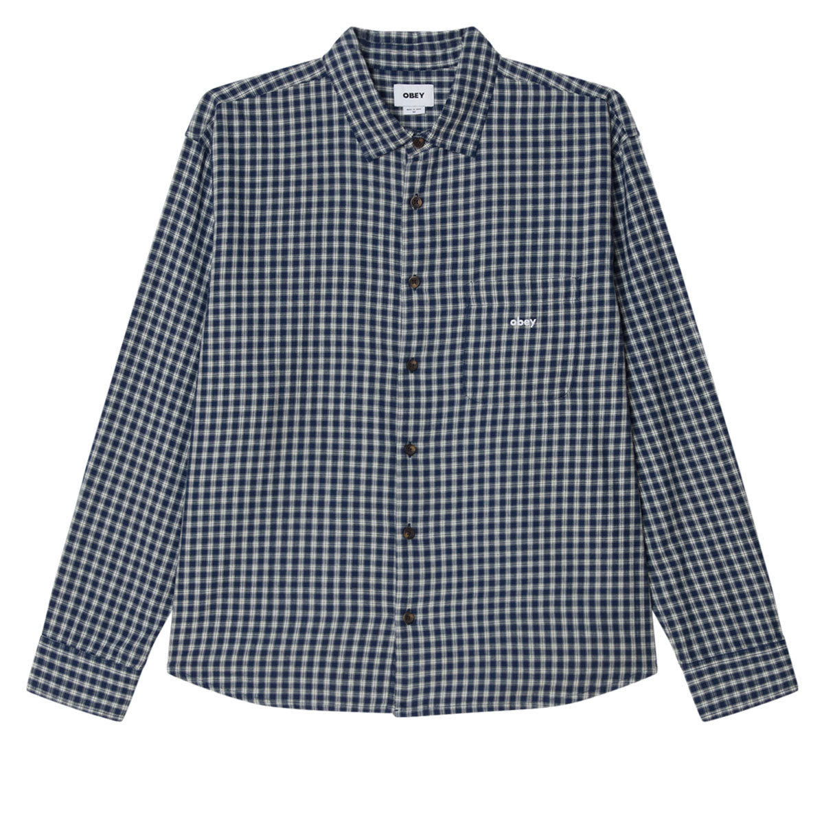 Obey Bigwig Andy Long Sleeve Shirt - Academy Navy Multi image 1