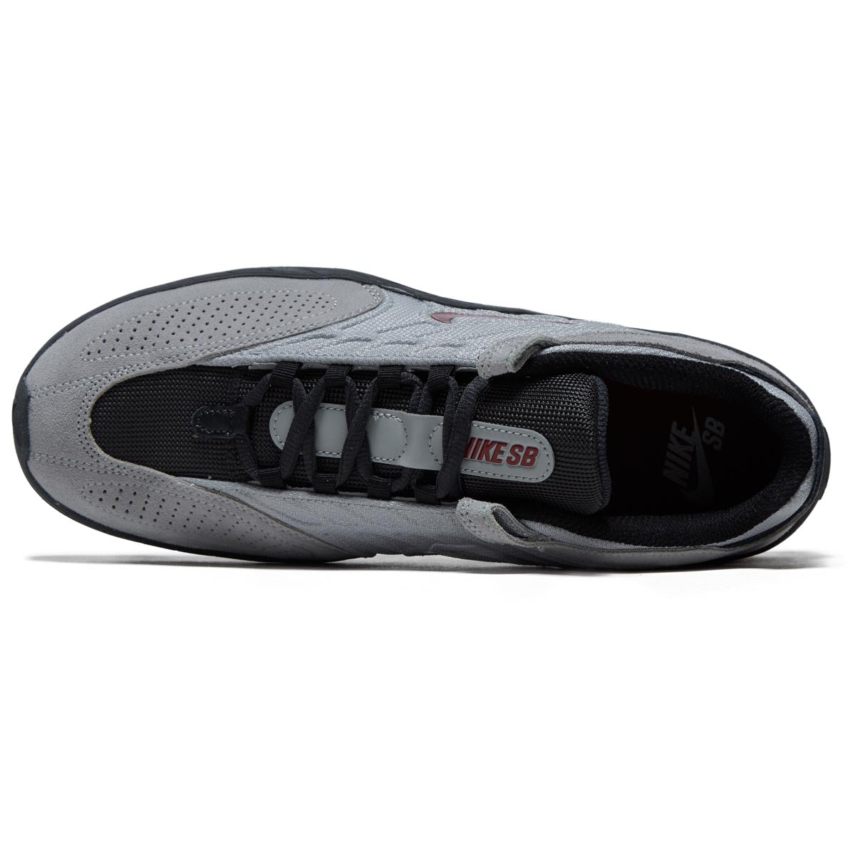 Nike SB Vertebrae Shoes - Light Smoke Grey/Dark Team Red image 3