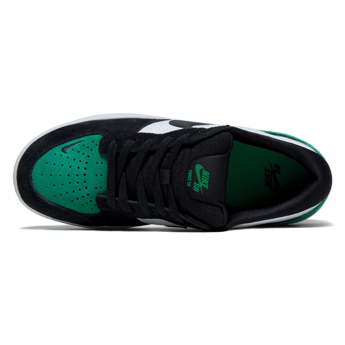 Nike SB Force 58 Shoes - White/Black/Stadium Green/White image 3
