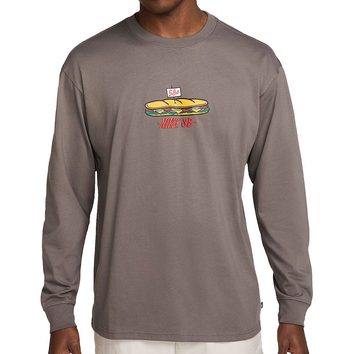 Nike SB M90 Sub Long Sleeve T-Shirt - Cave Stone image 2