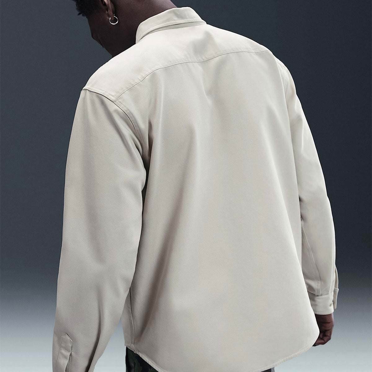 Nike SB New Essential Woven Long Sleeve Shirt - Light Bone/White image 3