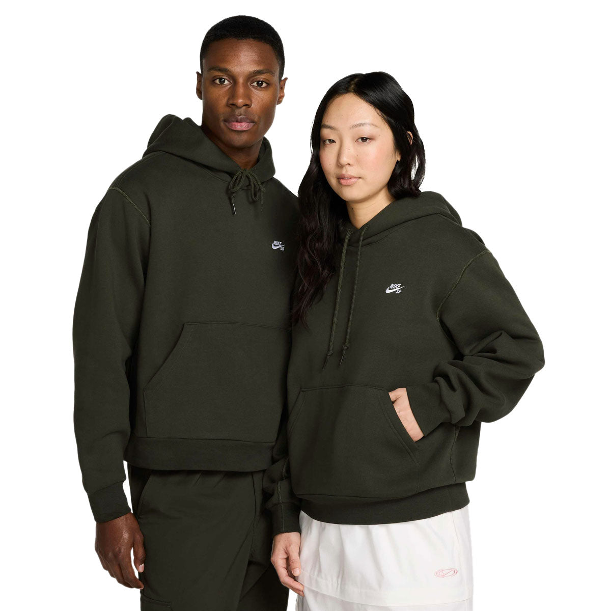 Nike SB New Logo Hoodie - Sequoia/White image 2