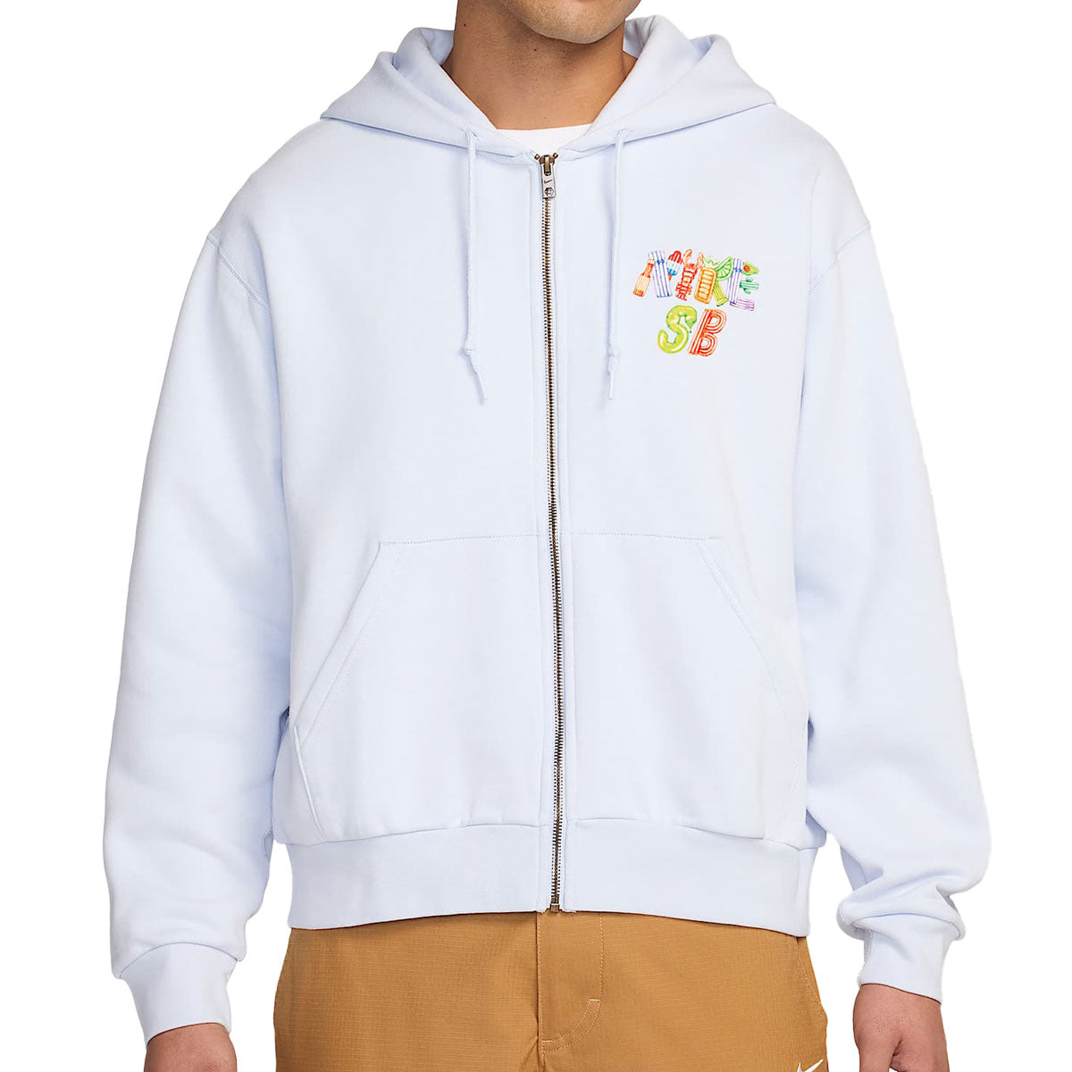 Nike SB Pool Zip Up Hoodie - Football Grey/White image 1