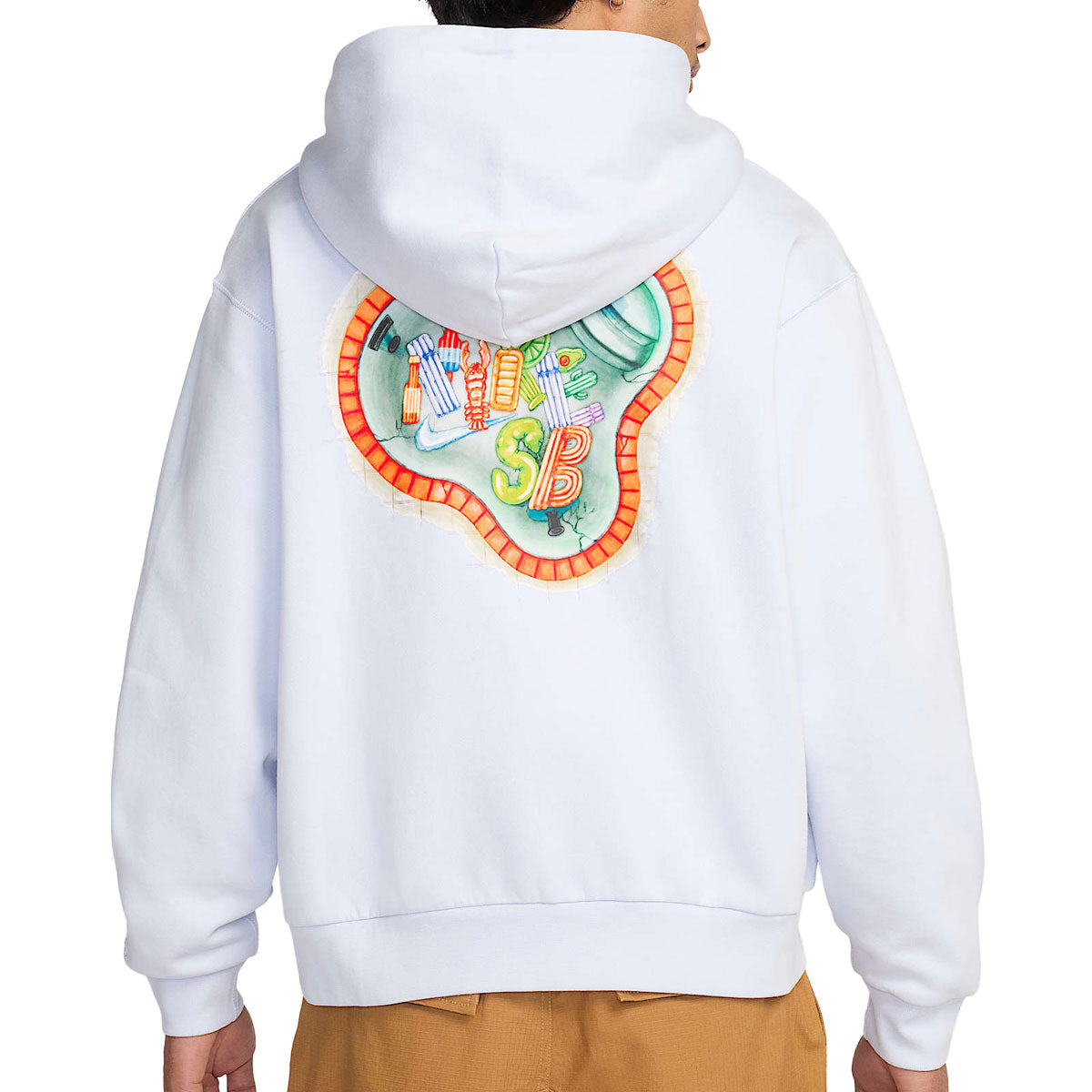 Nike SB Pool Zip Up Hoodie - Football Grey/White image 2