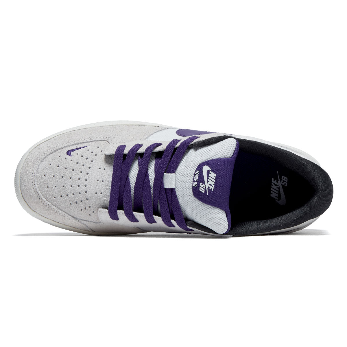 Nike SB Force 58 Shoes - Phantom/Court Purple/Summit White image 3