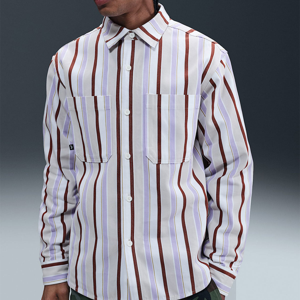 Nike SB Essential Woven Long Sleeve Shirt - Sail/White image 2