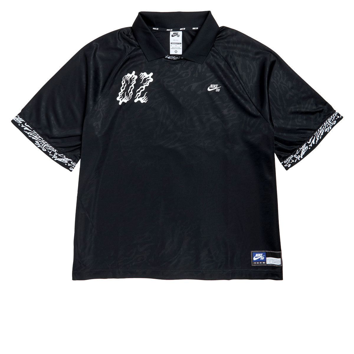 Nike SB Dri-Fit Jacquard Skate Jersey - Black/Black/White image 1