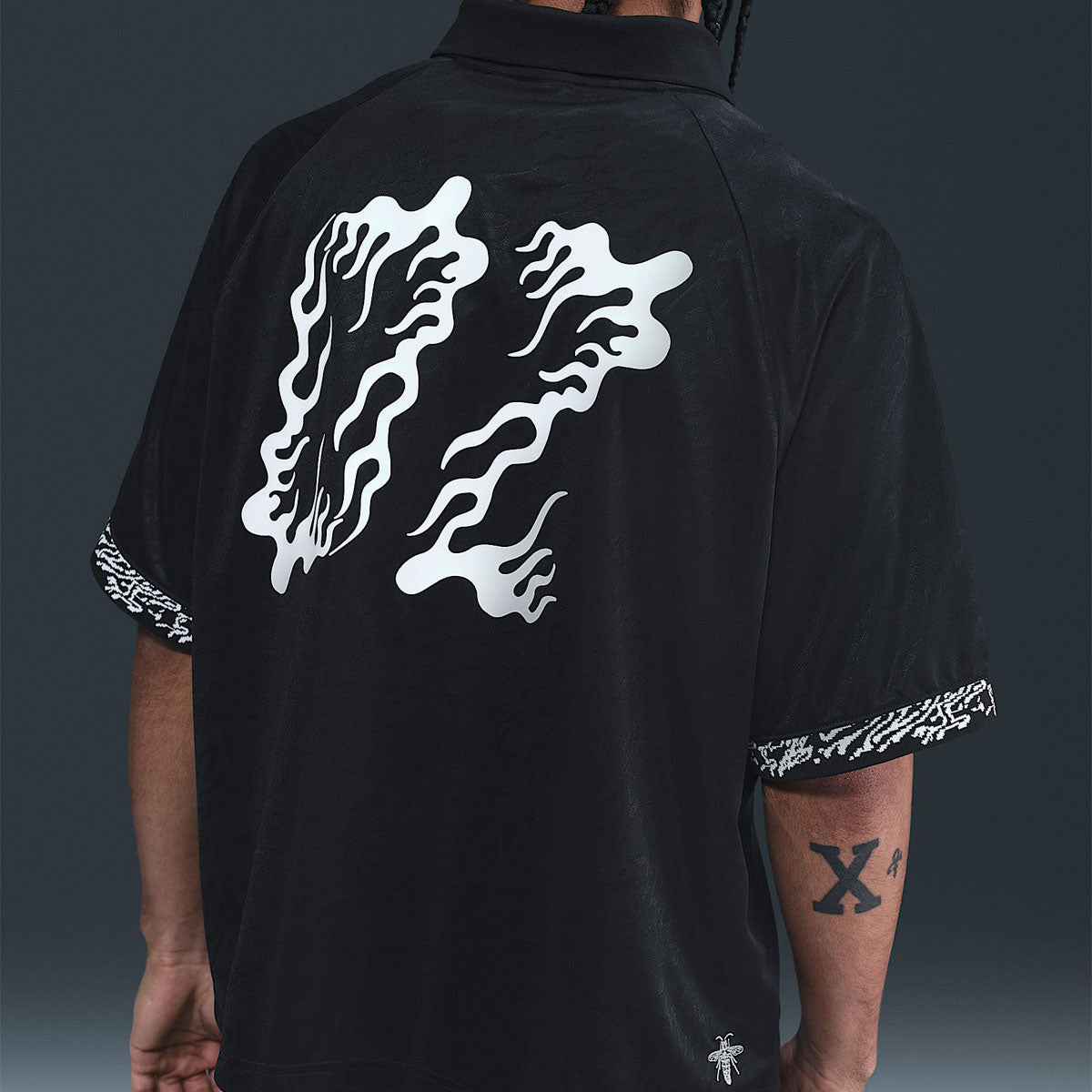 Nike SB Dri-Fit Jacquard Skate Jersey - Black/Black/White image 3