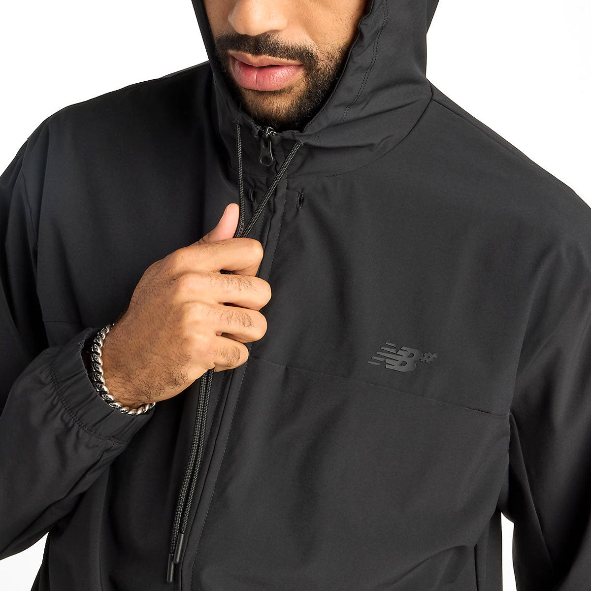 New Balance Numeric Woven Full Zip Jacket - Black image 3