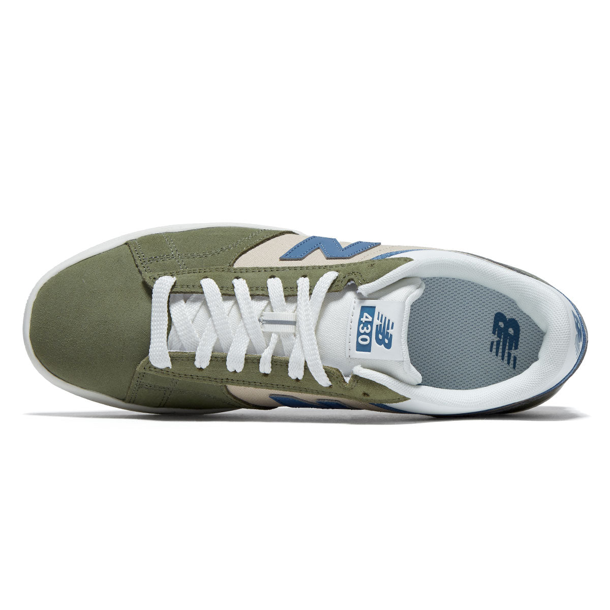 New Balance 430 Shoes - Olive/Blue image 3
