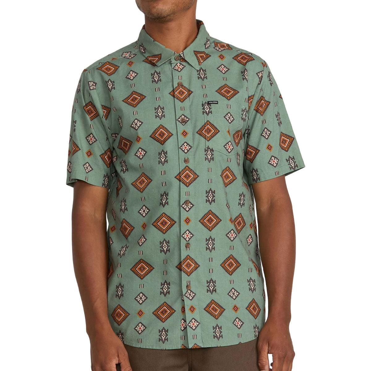 Volcom Desert Dobby Shirt - Light Olive image 1