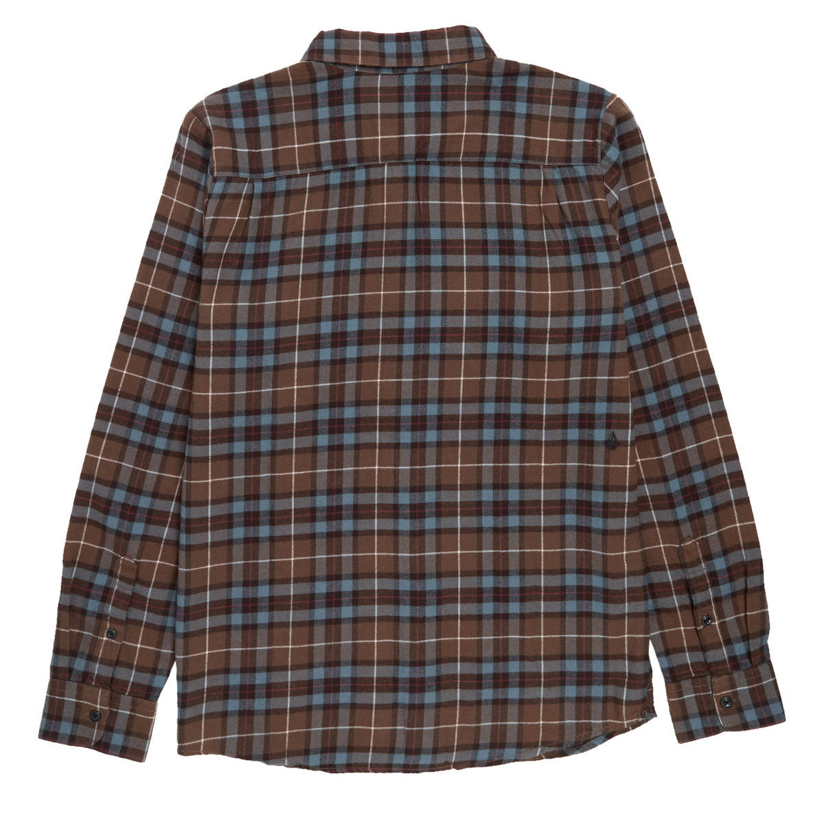 Volcom Caden Plaid Long Sleeve Shirt - Brown Stone image 2