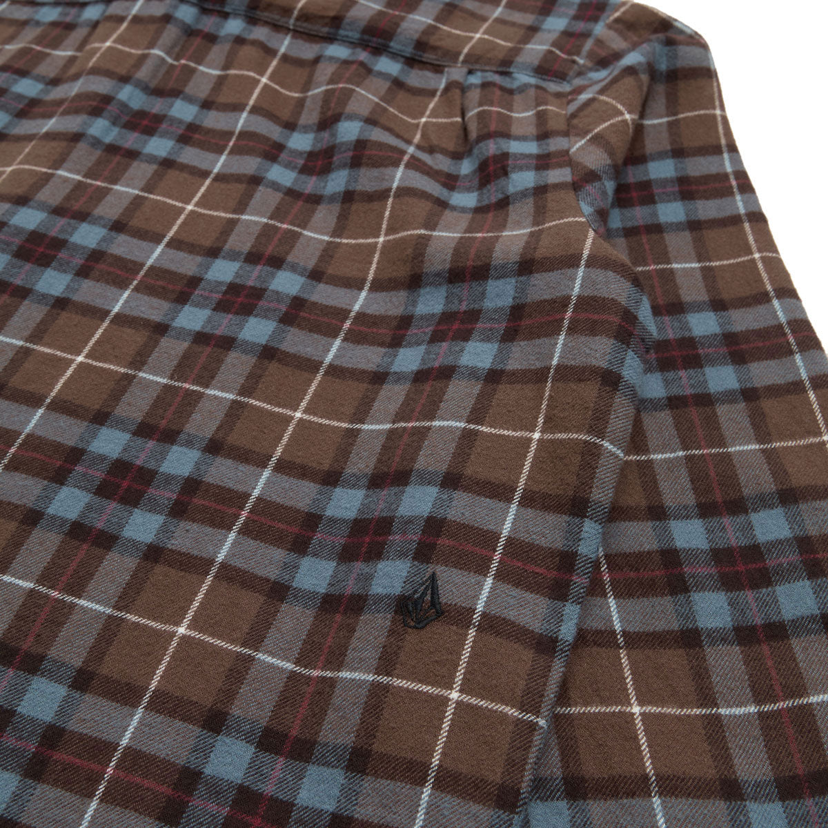 Volcom Caden Plaid Long Sleeve Shirt - Brown Stone image 4