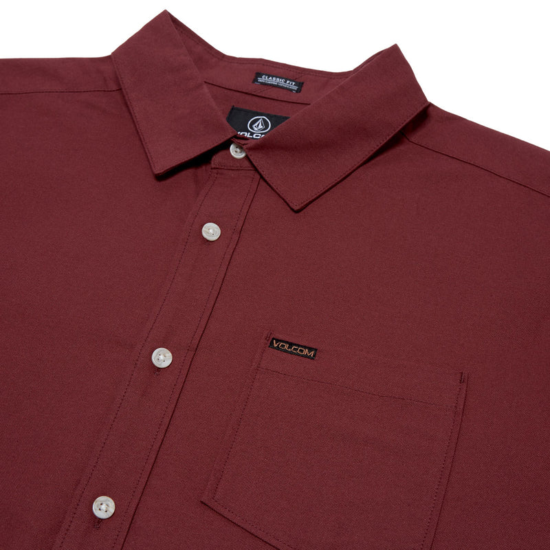 Volcom Veeco Oxford Long Sleeve Shirt - Merlot