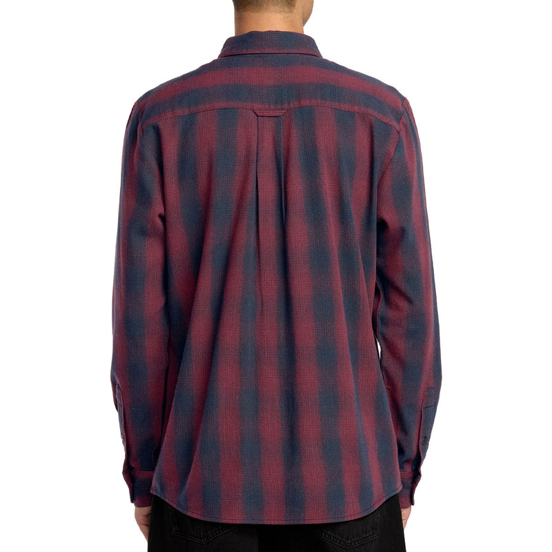 Volcom Shadowstone Long Sleeve Flannel Shirt - Navy