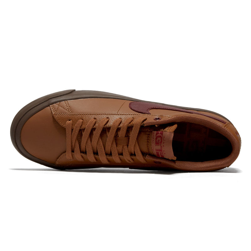Nike SB Blazer Low Pro GT Shoes - Light British Tan/Dark Team Red